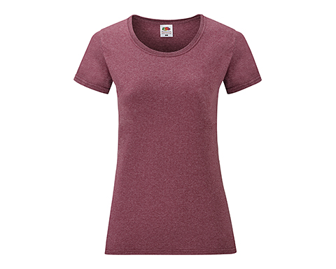 Fruit Of The Loom Value Weight Women's T-Shirts - Heather Burgundy