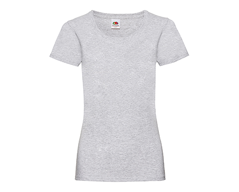 Fruit Of The Loom Value Weight Women's T-Shirts - Heather Grey