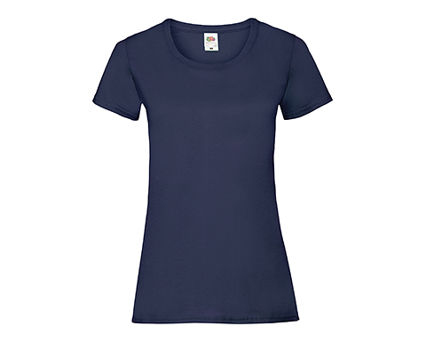 Fruit Of The Loom Value Weight Women's T-Shirts - Navy Blue