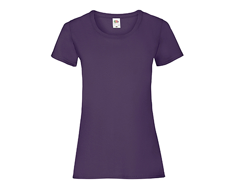 Fruit Of The Loom Value Weight Women's T-Shirts - Purple