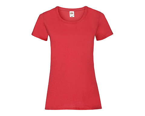 Fruit Of The Loom Value Weight Women's T-Shirts - Red