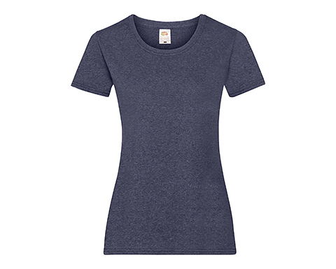 Fruit Of The Loom Value Weight Women's T-Shirts - Vintage Heather Navy Blue