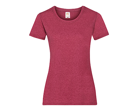 Fruit Of The Loom Value Weight Women's T-Shirts - Vintage Heather Red