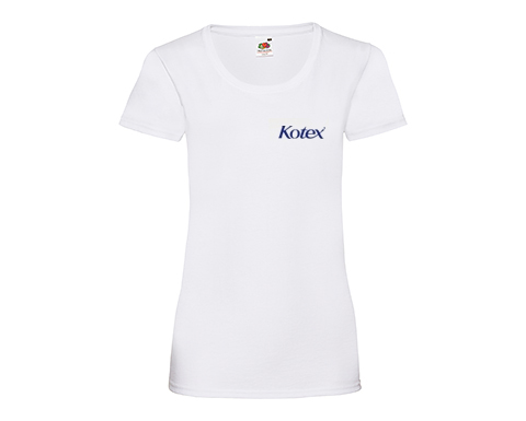 Fruit Of The Loom Value Weight Women's T-Shirts - White