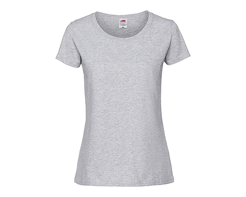 Fruit Of The Loom Ringspun Women's T-Shirts - Heather Grey