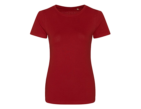 AWDis Womens Cascade Organic T-Shirts - Fire Red