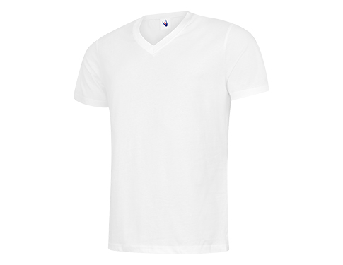 Uneek Classic V-Neck T-Shirts - White