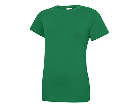 Uneek Classic Ladies Crew Neck T-Shirts - Kelly Green