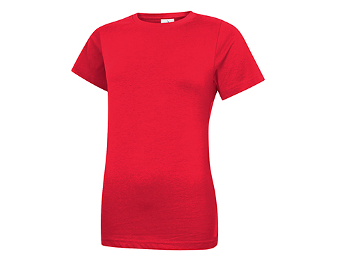 Uneek Classic Ladies Crew Neck T-Shirts - Red