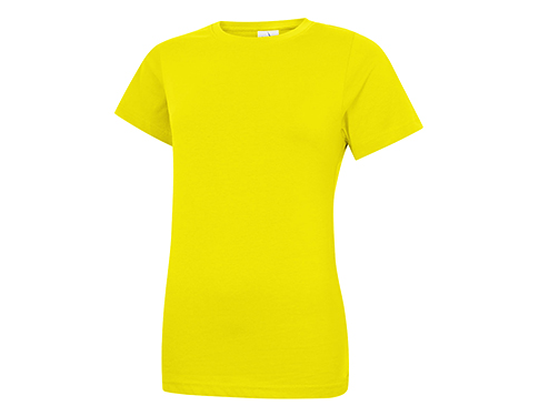 Uneek Classic Ladies Crew Neck T-Shirts - Yellow