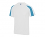 AWDis Contrast Performance T-Shirts - White / Sapphire Blue