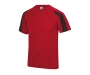 AWDis Contrast Performance T-Shirts - Red / Black