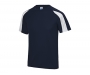 AWDis Contrast Performance T-Shirts - French Navy / White