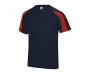 AWDis Contrast Performance T-Shirts - French Navy / Red