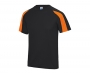 AWDis Contrast Performance T-Shirts - Black / Electric Orange