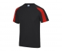 AWDis Contrast Performance T-Shirts - Black / Red