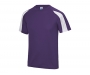 AWDis Contrast Performance T-Shirts - Purple / White