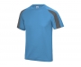 AWDis Contrast Performance T-Shirts - Sapphire Blue / Charcoal