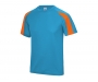 AWDis Contrast Performance T-Shirts - Sapphire Blue / Electric Orange