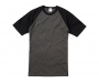 Fruit Of The Loom Baseball T-Shirts - Light Grey / Black