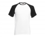 Fruit Of The Loom Baseball T-Shirts - White / Black