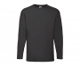 Fruit Of The Loom Long Sleeved Value Weight T-Shirts - Black