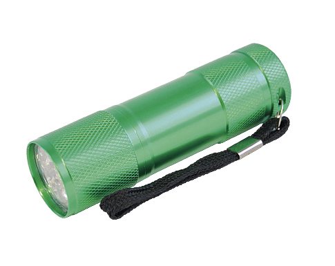 Flame Metal LED Boxed Flashlights - Green