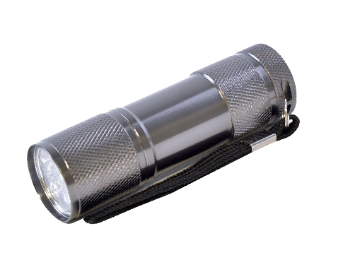 Flame Metal LED Boxed Flashlights - Gunmetal