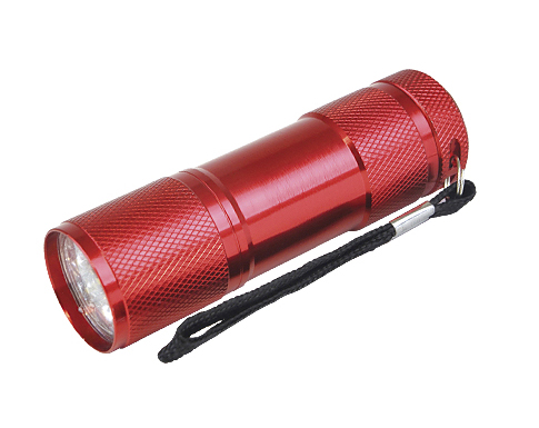 Flame Metal LED Boxed Flashlights - Red
