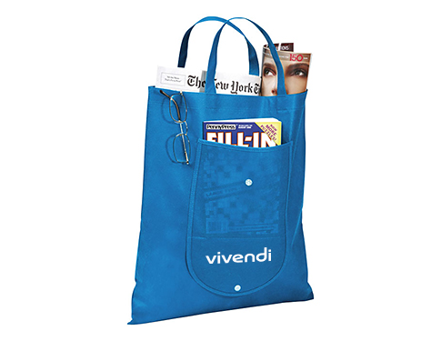Maple Non-Woven Foldable Tote Bags - Royal Blue