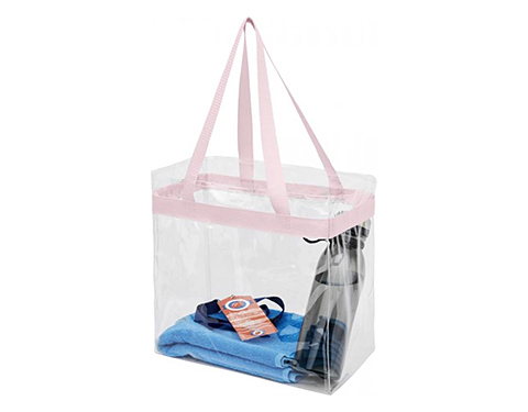 Malibu Clear PVC Tote Bags - Pink