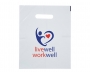 Small White Biodegradable Carrier Bags Branded With Your Logo
