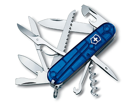 Huntsman Swiss Army Pocket Knives - Translucent Blue