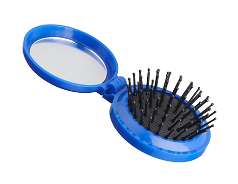 Milan Foldable Hairbrush With Mirror