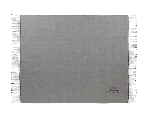 Tewksbury Herringbone Travel Throw Blankets - Grey