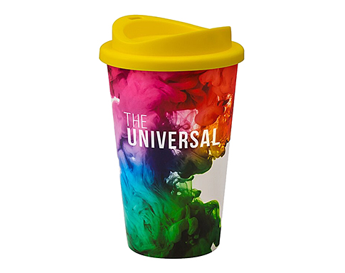 ColourBrite Universal 350ml Take Away Mugs - Yellow
