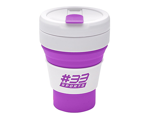 Polo 355ml Foldable Take Away Mugs - Purple