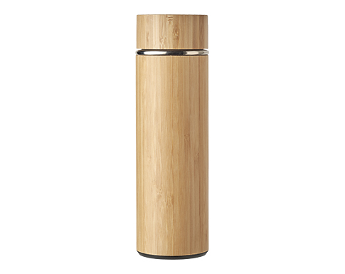 Amazon 400ml Bamboo Vacuum Flask With Tea Infuser - Natural