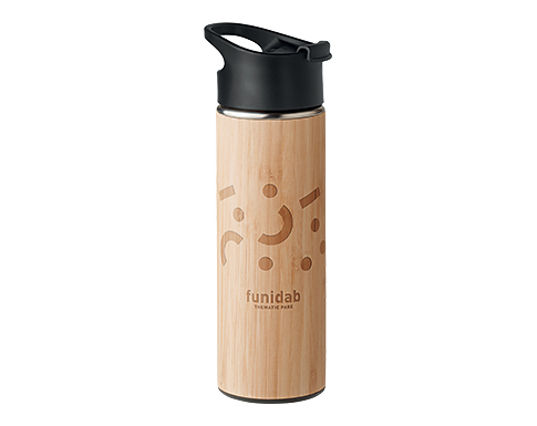 Fernridge 450ml Bamboo Vacuum Flask With Tea Infuser