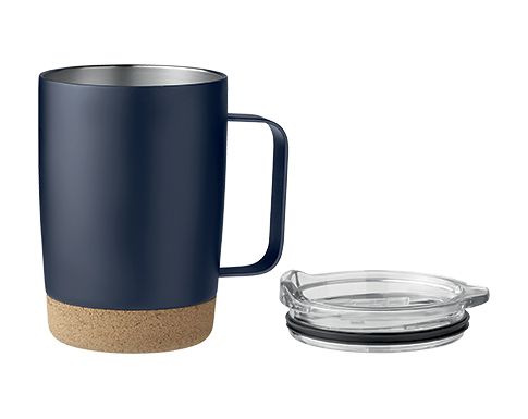 Limerick 300ml Stainless Steel Tumbler With Cork Base - Navy Blue