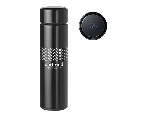 Delta 450ml LED Thermometer Stainless Steel Vacuum Bottles - Black