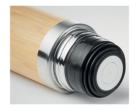 Sherwood 400ml Bamboo Stainless Steel Vacuum Flasks - Natural