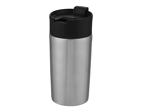 Jakarta 330ml Copper Vacuum Insulated Tumblers With Bamboo Lid - Silver