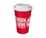 Classic Americano 350ml Take Away Mugs - Mix & Match - Spill Proof Lids - Red / White