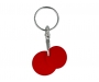 Promotional Recycled Multi Euro Trolley Coin Keyring - Red