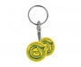 Promotional Recycled Multi Euro Trolley Coin Keyring - Yellow