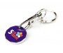 Pound Trolley Coin Keyring - Full Colour