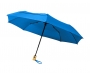 Bologna Foldable Auto Open Mini Recycled Umbrellas - Process Blue
