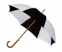 Headingly Executive Automatic WoodCrook Umbrellas - Black/White