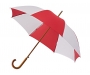 Headingly Executive Automatic WoodCrook Umbrellas - Red/White